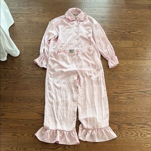 Pink Ruffled silk women’s Pajamas